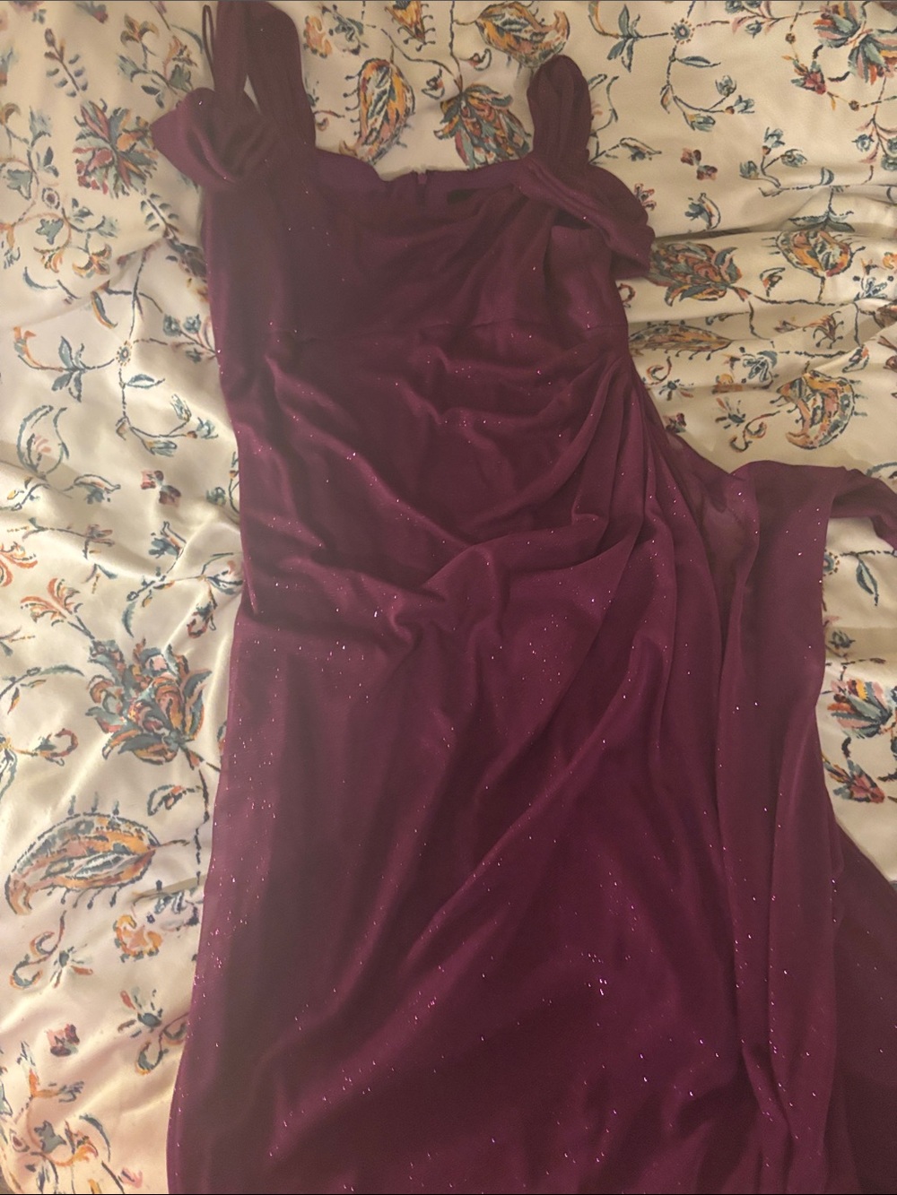 Alex and Ani Wine Sparkle Formal Gown